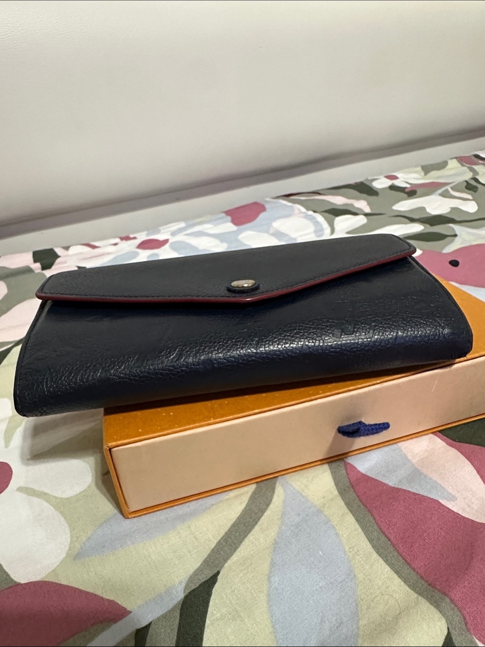 Louis Vuitton Navy Blue Emprente Leather Wallet - Picture 5 of 15